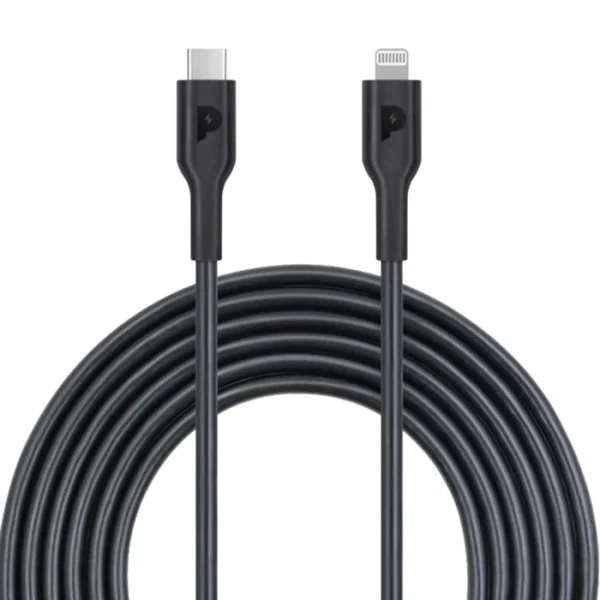 کابل تبدیل USB-C به لایتنینگ پاورولوژی مدل PWCTL2M MFI 60W طول 2 متر